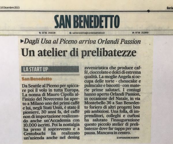 Inaugurazione – Corriere Adriatico